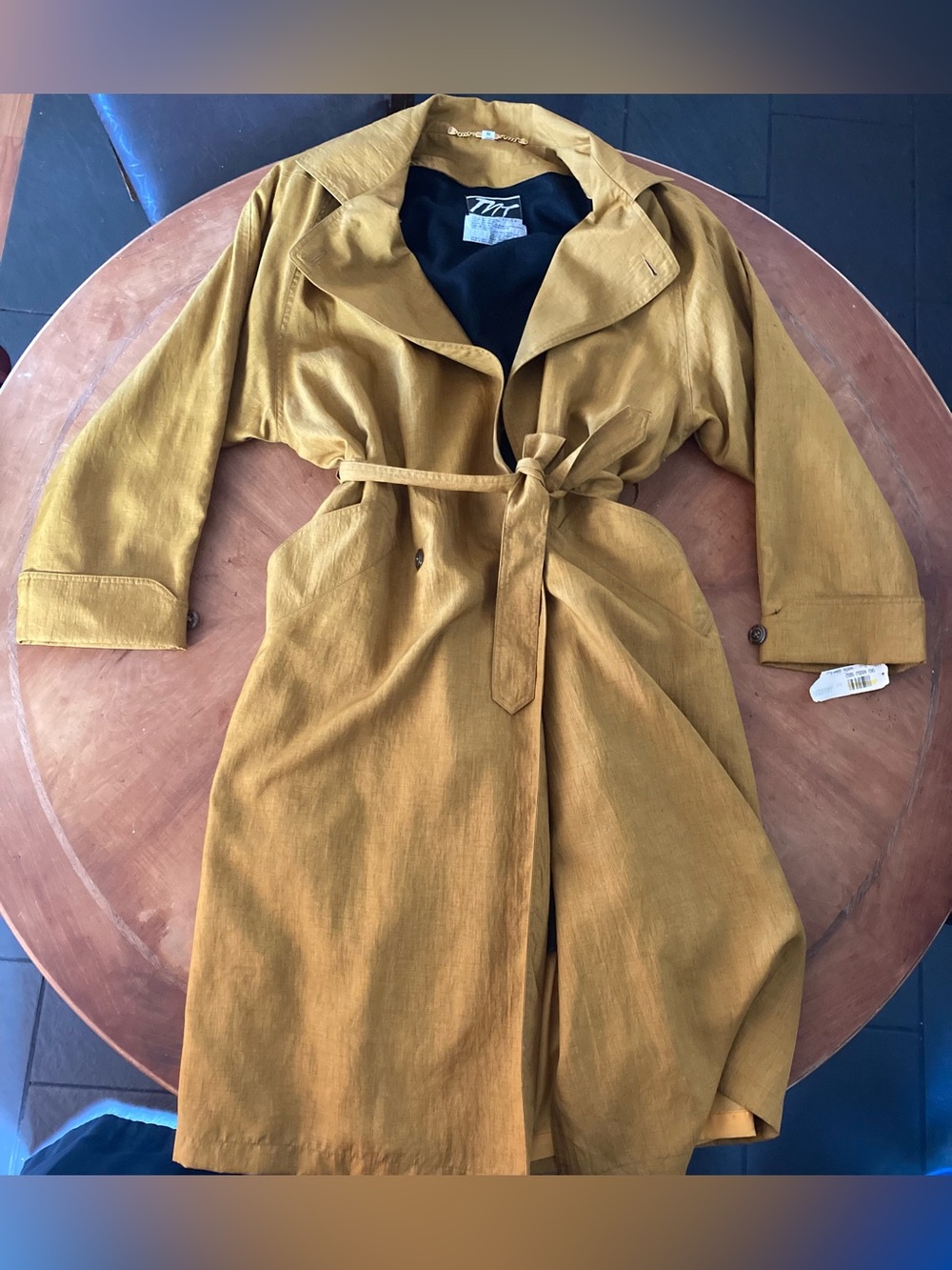 NWT Vintage Morgan Taylor Trench Coat Sz 10 Wool Blend Liner Bullock's Deadstock